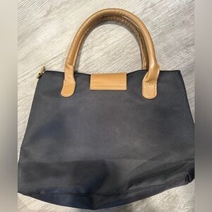Yves Saint Laurent Black Croc Embossed Satchel - Elegant and Chic